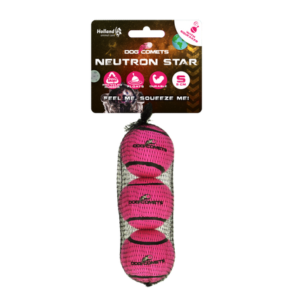Dog Comets Tennisbal Met Pieper Neutron Star S Roze (3-pack)