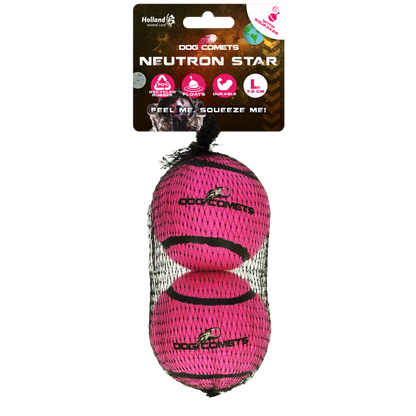 Dog Comets Tennisbal Met Pieper Neutron Star L Roze (2-pack)