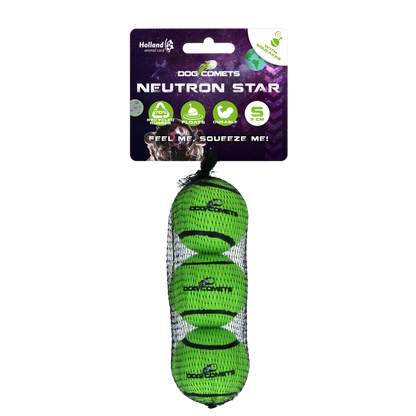 Dog Comets Tennisbal Met Pieper Neutron Star S Groen (3-pack)