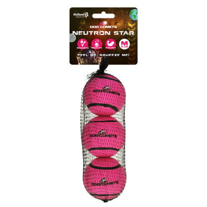 Dog Comets Tennisbal Met Pieper Neutron Star M Roze (3-pack)