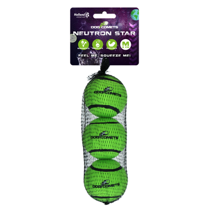 Dog Comets Tennisbal Met Pieper Neutron Star M Groen (3-pack)