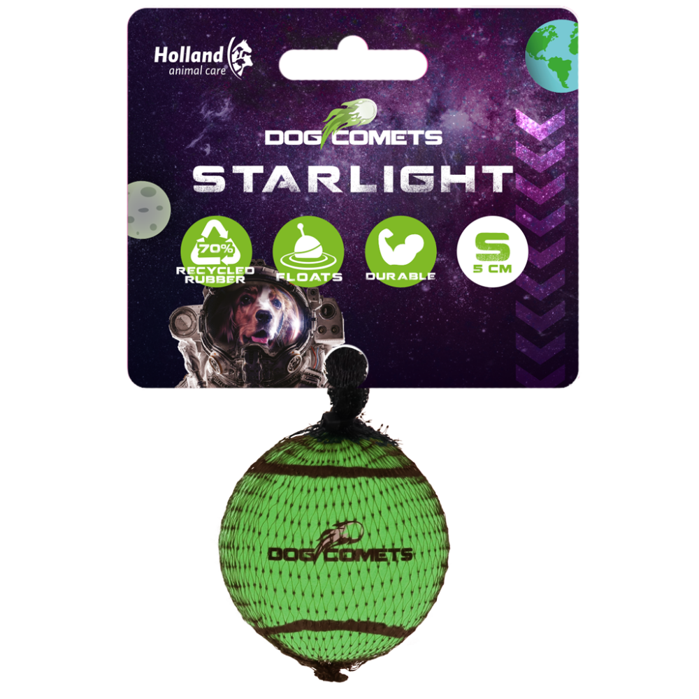 Dog comets Starlight Tennisbal S Groen 1st
