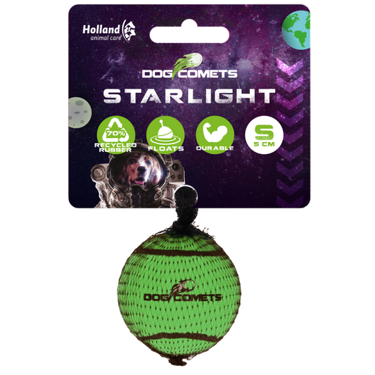 Dog comets Starlight Tennisbal S Groen 1st