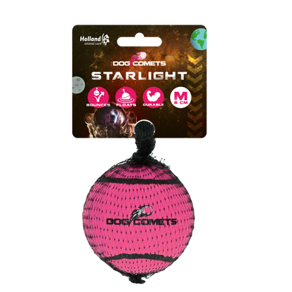 Dog Comets Tennisbal Starlight M Roze