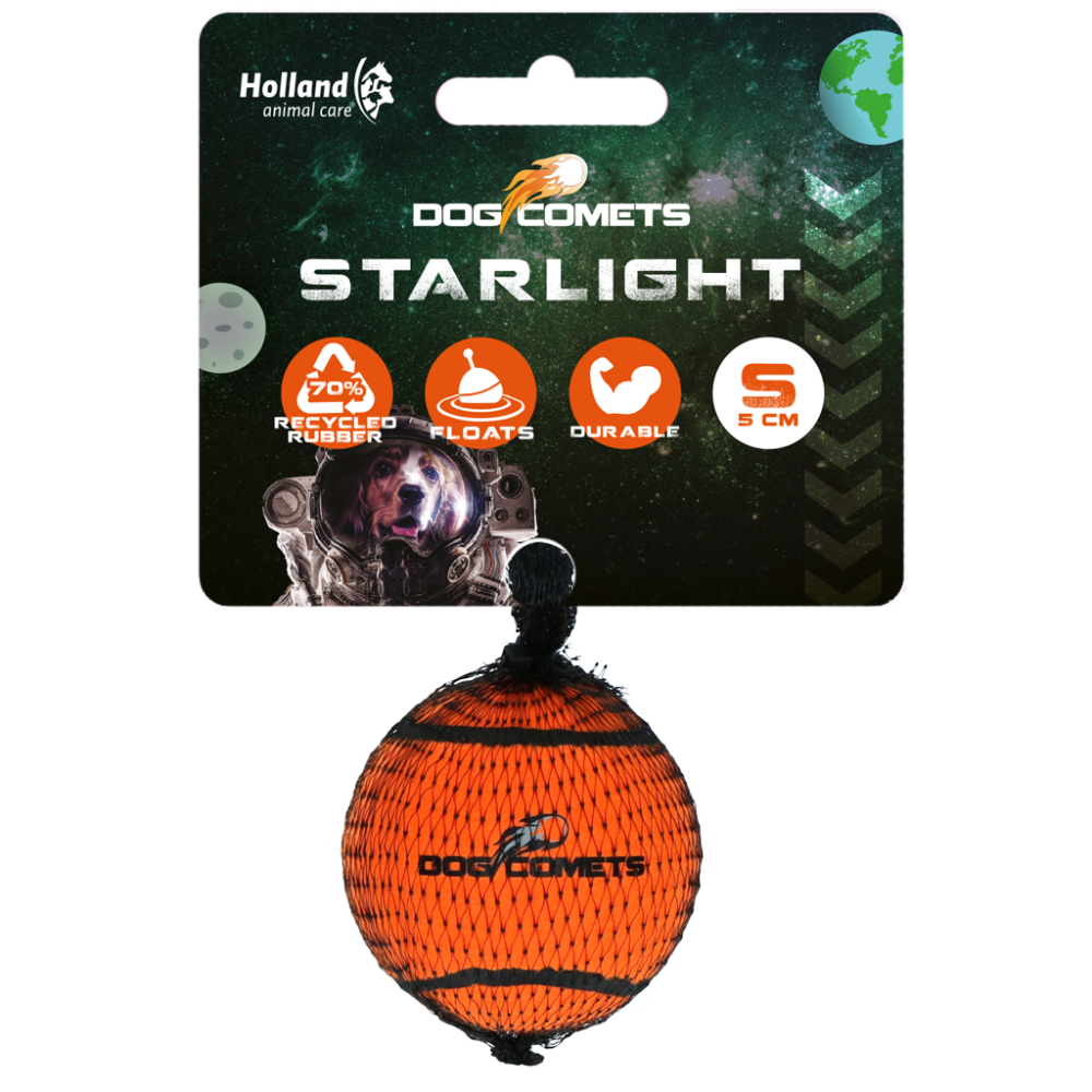 Dog Comets Tennisbal Starlight S Oranje