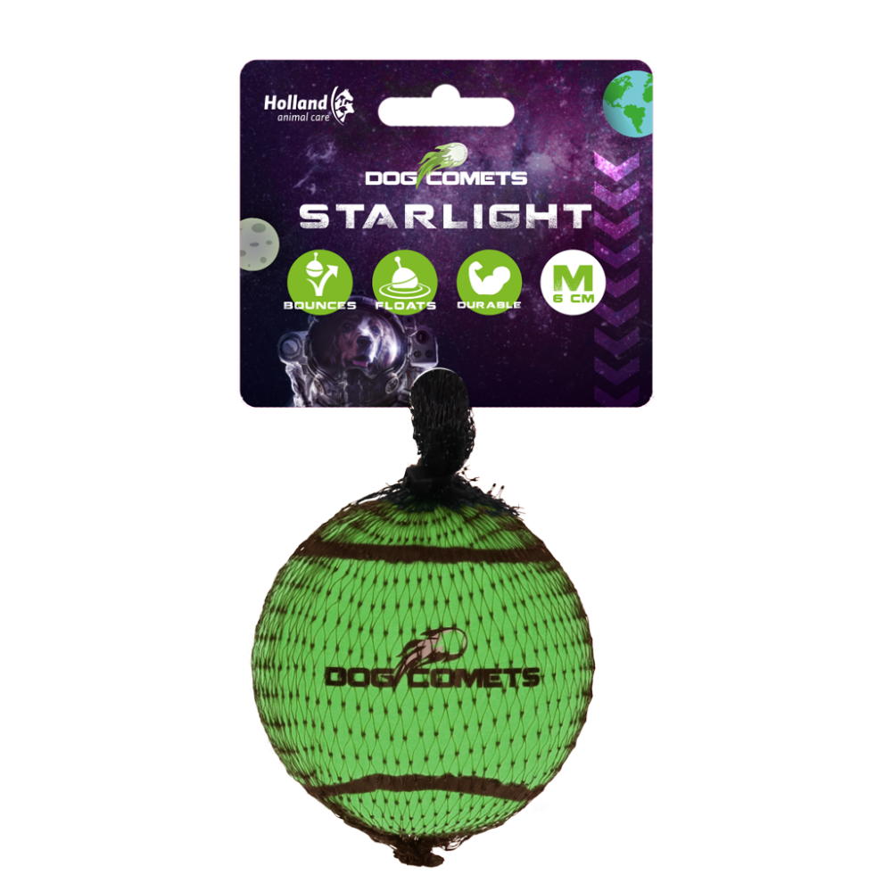 Dog Comets Tennisbal Starlight M Groen