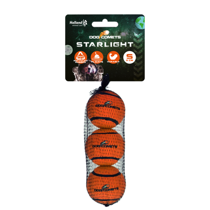 Dog Comets Tennisbal Starlight S Oranje (3-pack)