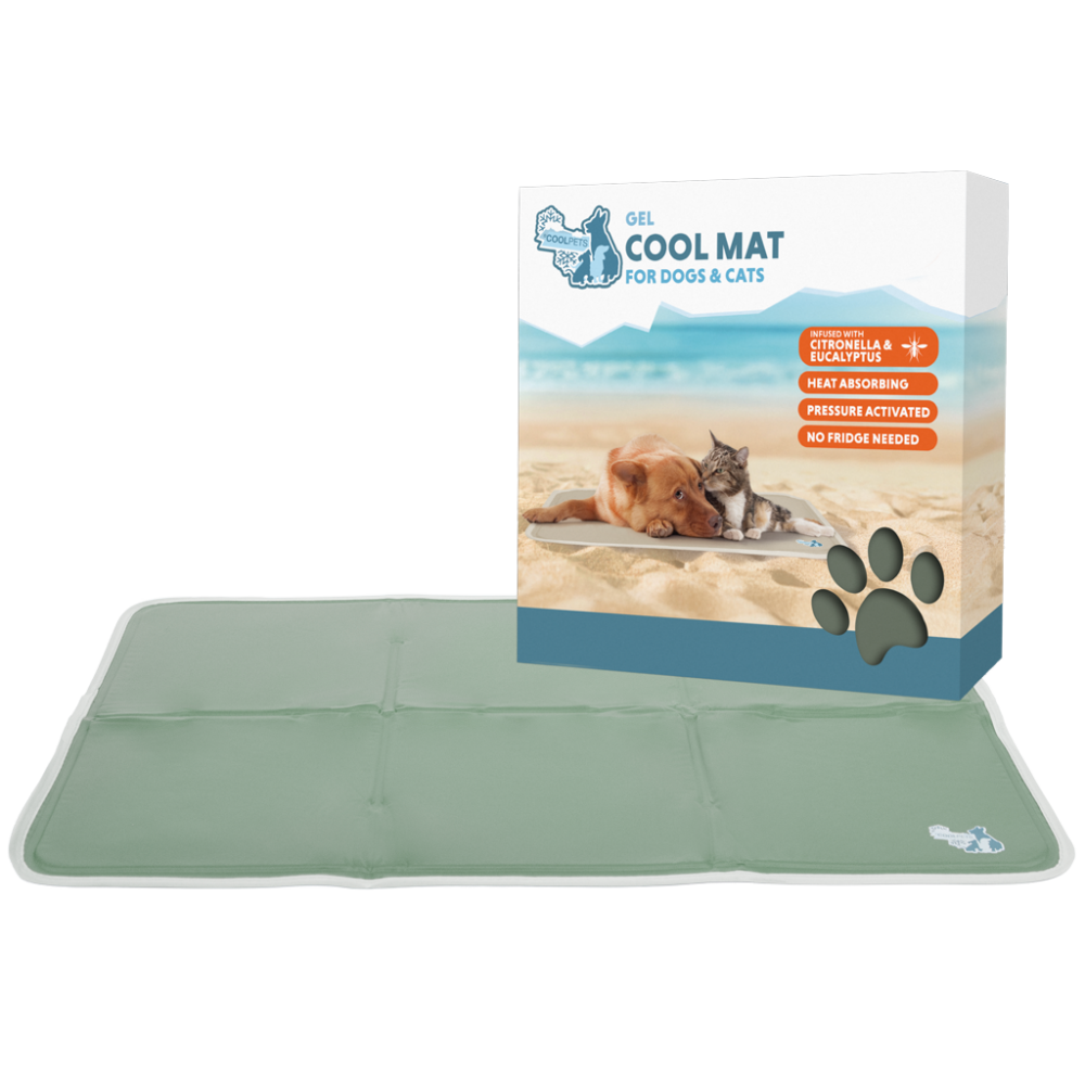 Coolpets Gel Cooling Mat Olijfgroen M