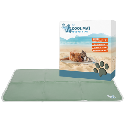 Coolpets Gel Cooling Mat Olijfgroen M