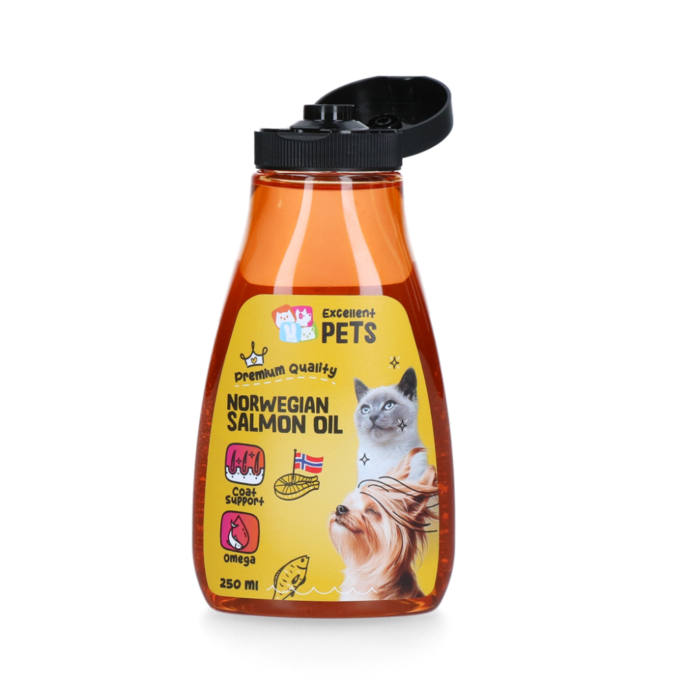 Excellent Pets Noorse Zalmolie 250 ml (knijpflacon)