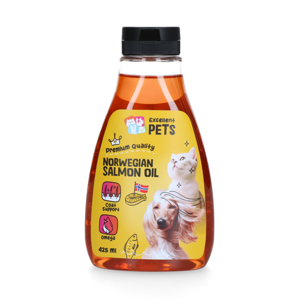 Excellent Pets Noorse Zalmolie 425 ml (knijpflacon)