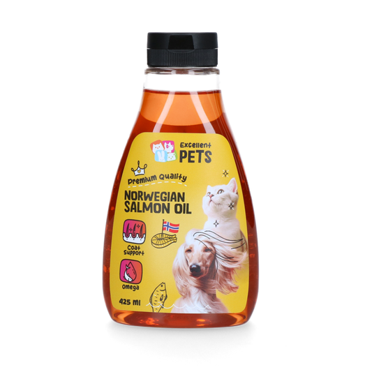 Excellent Pets Noorse Zalmolie 425 ml (knijpflacon)
