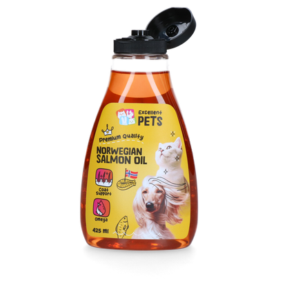 Excellent Pets Noorse Zalmolie 425 ml (knijpflacon)