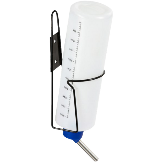 Drinkfles 500ml met houder uit metaal