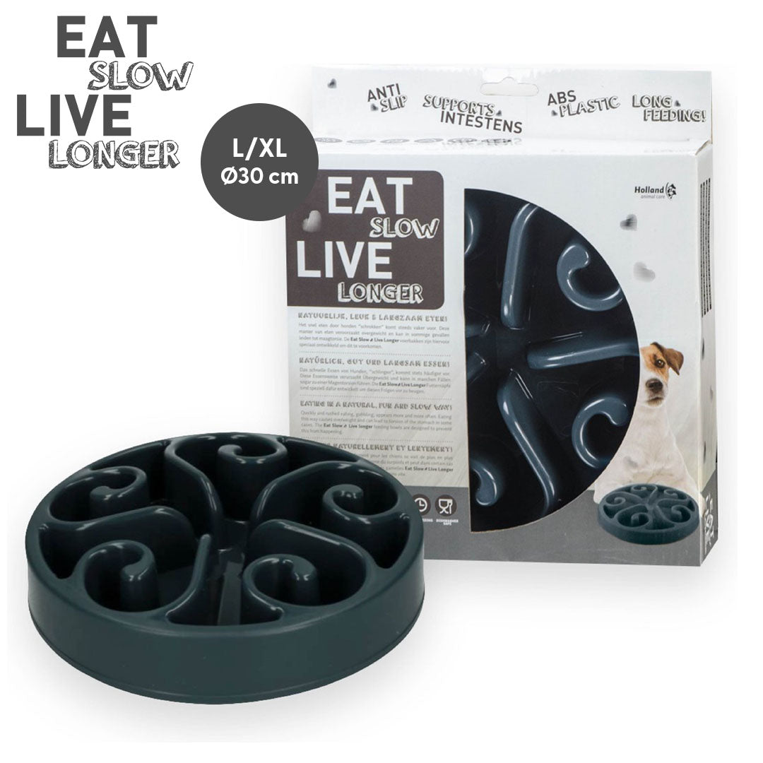 Eat Slow Live Longer Original Grijs L