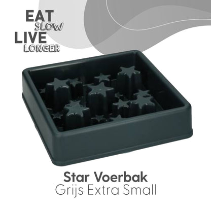 Eat Slow Live Longer Star Grijs XS