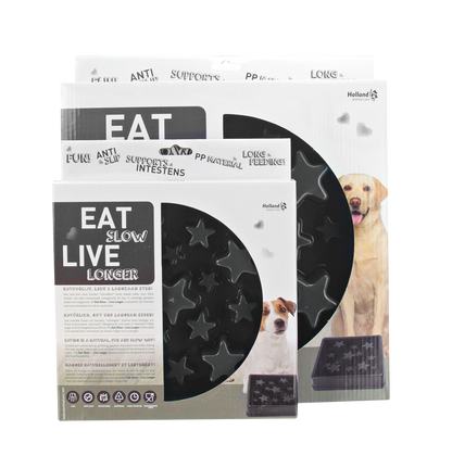 Eat Slow Live Longer Star Grijs S