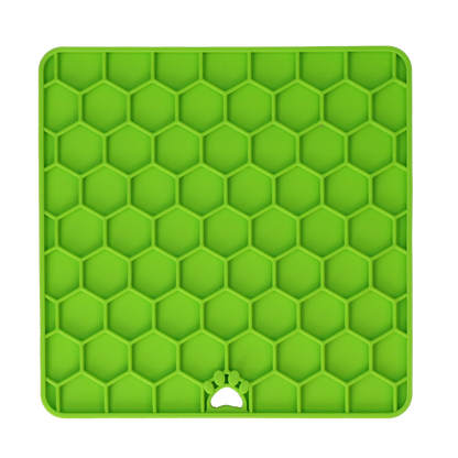 Eat Slow Live Longer Lick Mat Honeycomb Groen