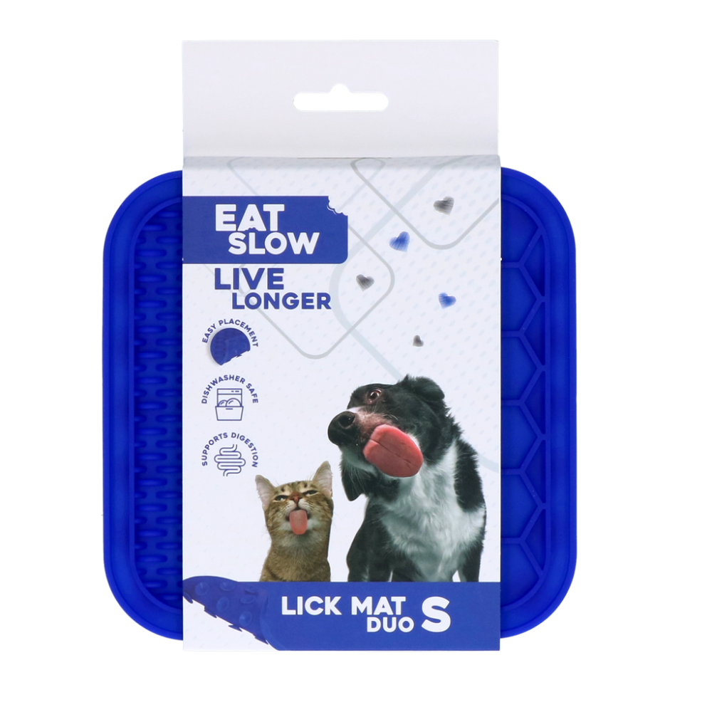 Eat Slow Live Longer Lick Mat Duo S Blauw