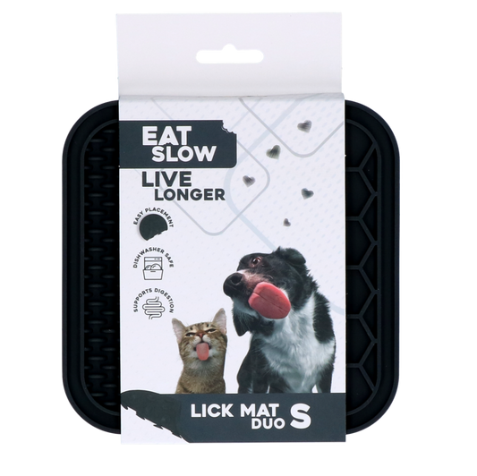 Eat Slow Live Longer Lick Mat Duo S Grijs