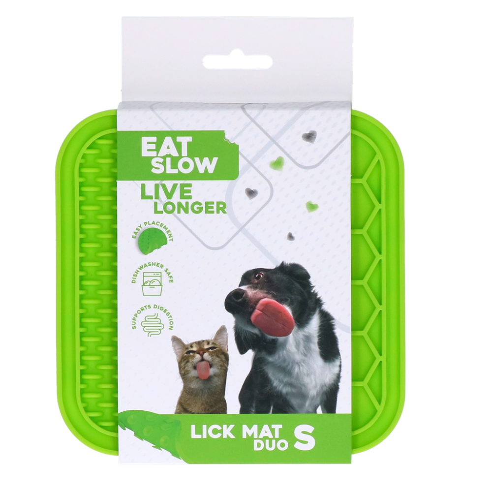 Eat Slow Live Longer Lick Mat Duo S Groen