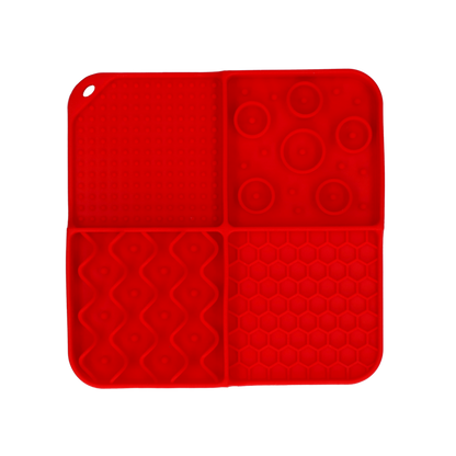 Eat Slow Live Longer Lick Mat Dimensions Rectangle Rood