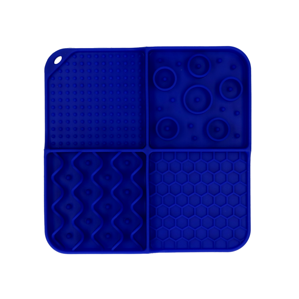 Eat Slow Live Longer Lick Mat Dimensions Rectangle Blauw