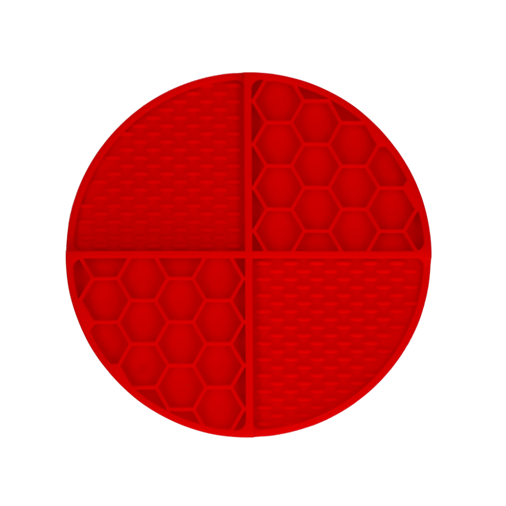Eat Slow Live Longer Lick Mat Dimensions Circle Rood