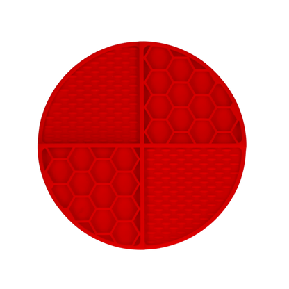 Eat Slow Live Longer Lick Mat Dimensions Circle Rood