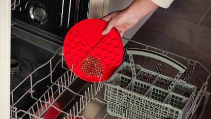 Eat Slow Live Longer Lick Mat Dimensions Circle Rood