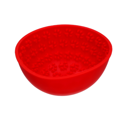 Eat Slow Live Longer Lick Mat Wobble Bowl Rood