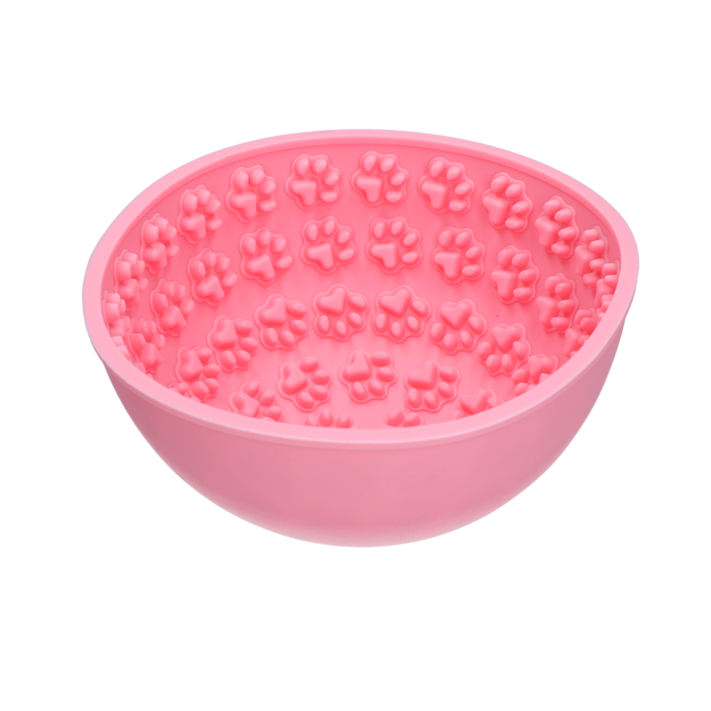 Eat Slow Live Longer Lick Mat Wobble Bowl Roze