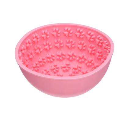 Eat Slow Live Longer Lick Mat Wobble Bowl Roze