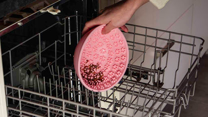 Eat Slow Live Longer Lick Mat Wobble Bowl Roze
