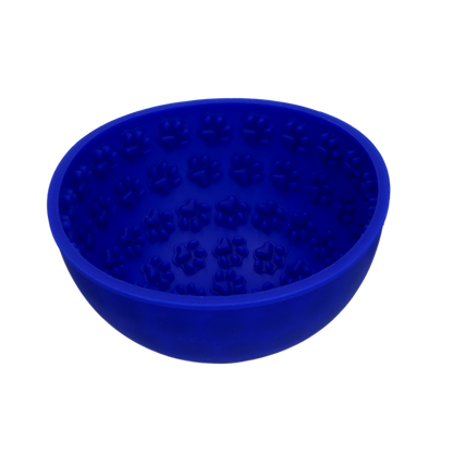 Eat Slow Live Longer Lick Mat Wobble Bowl Blauw