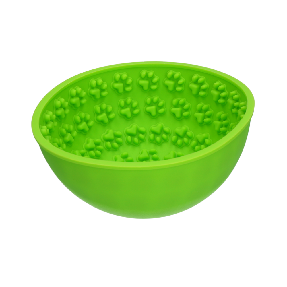 Eat Slow Live Longer Lick Mat Wobble Bowl Groen