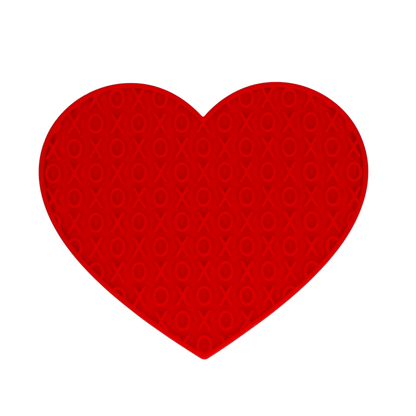 Eat Slow Live Longer Lick Mat Lovely Heart Rood