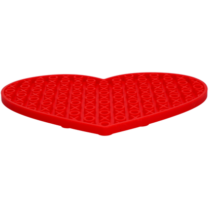 Eat Slow Live Longer Lick Mat Lovely Heart Rood