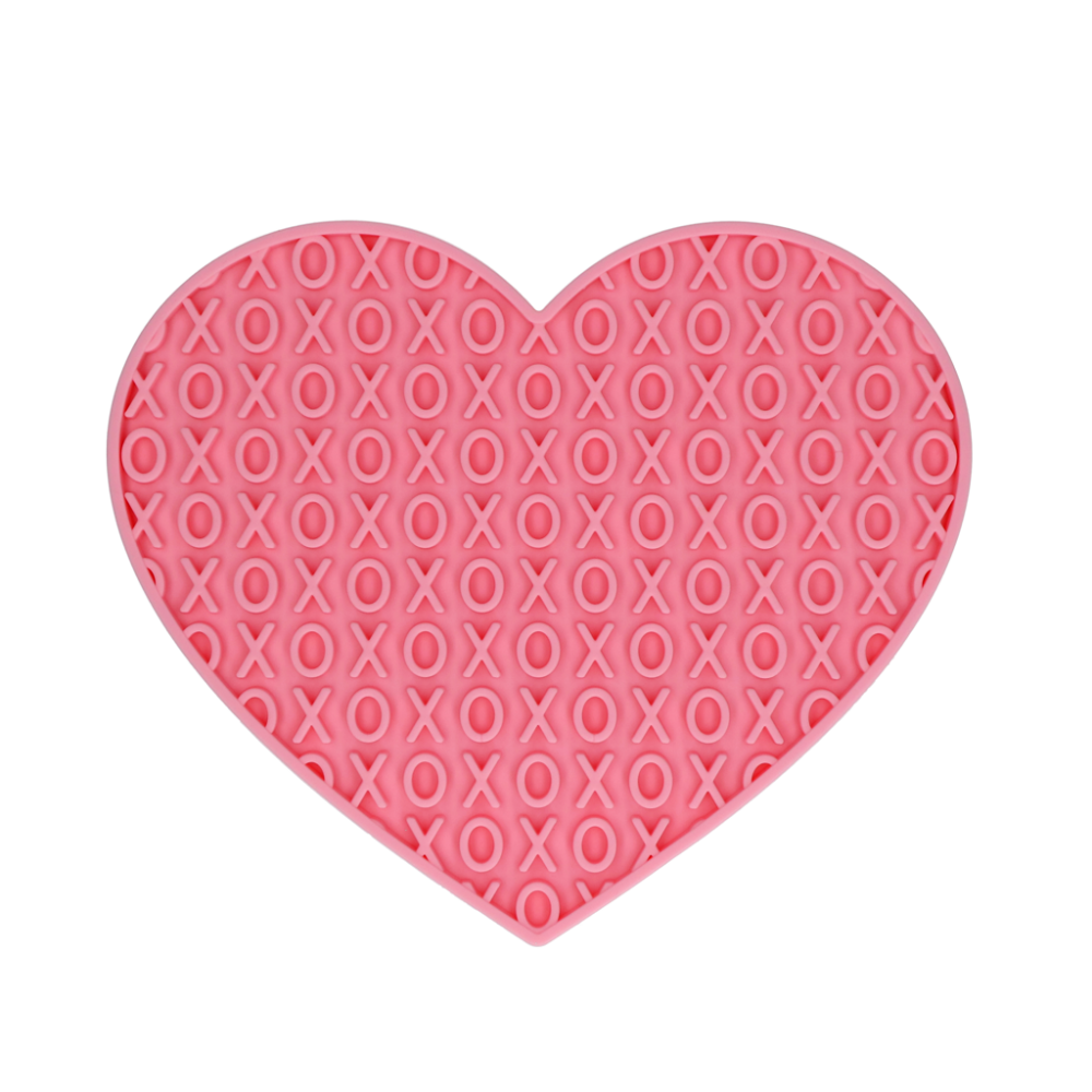Eat Slow Live Longer Lick Mat Lovely Heart Roze