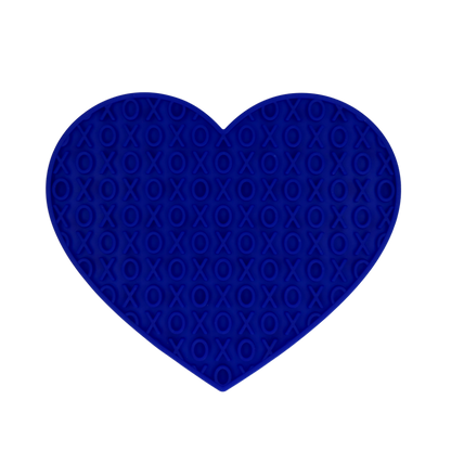 Eat Slow Live Longer Lick Mat Lovely Heart Blauw