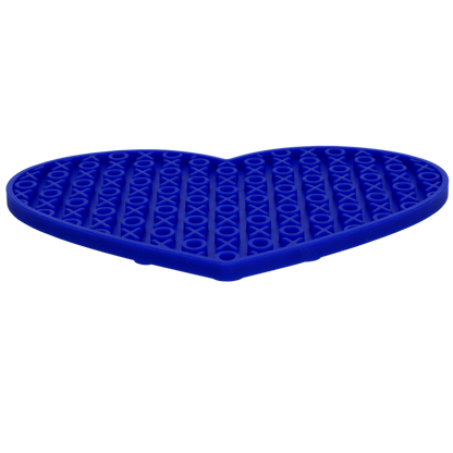 Eat Slow Live Longer Lick Mat Lovely Heart Blauw
