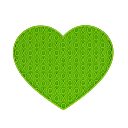 Eat Slow Live Longer Lick Mat Lovely Heart Groen