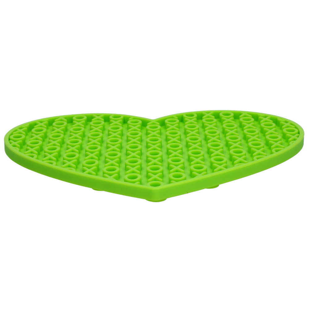 Eat Slow Live Longer Lick Mat Lovely Heart Groen