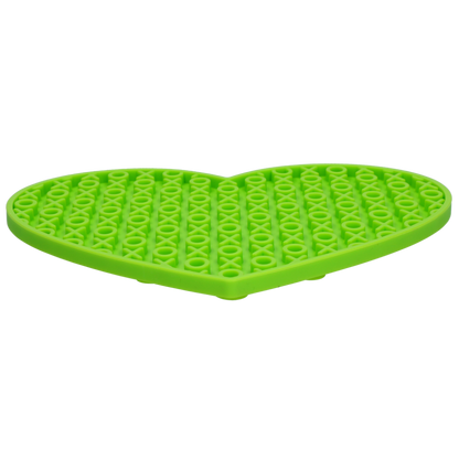 Eat Slow Live Longer Lick Mat Lovely Heart Groen