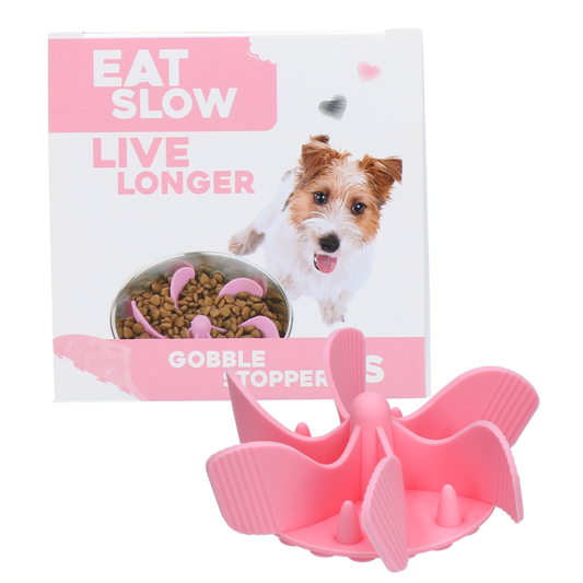 Eat Slow Live Longer Gobble Stopper Roze S