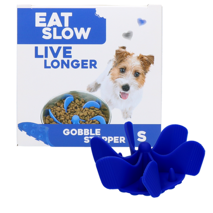 Eat Slow Live Longer Gobble Stopper Blauw S