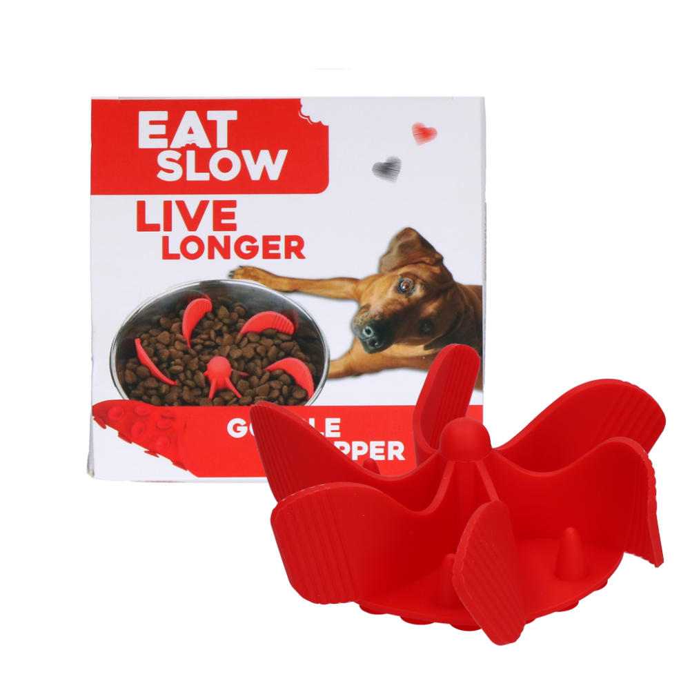 Eat Slow Live Longer Gobble Stopper Rood M