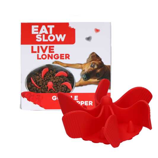 Eat Slow Live Longer Gobble Stopper Rood M