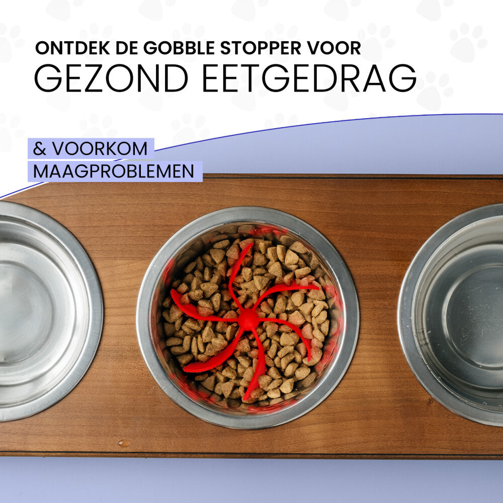 Eat Slow Live Longer Gobble Stopper Blauw M