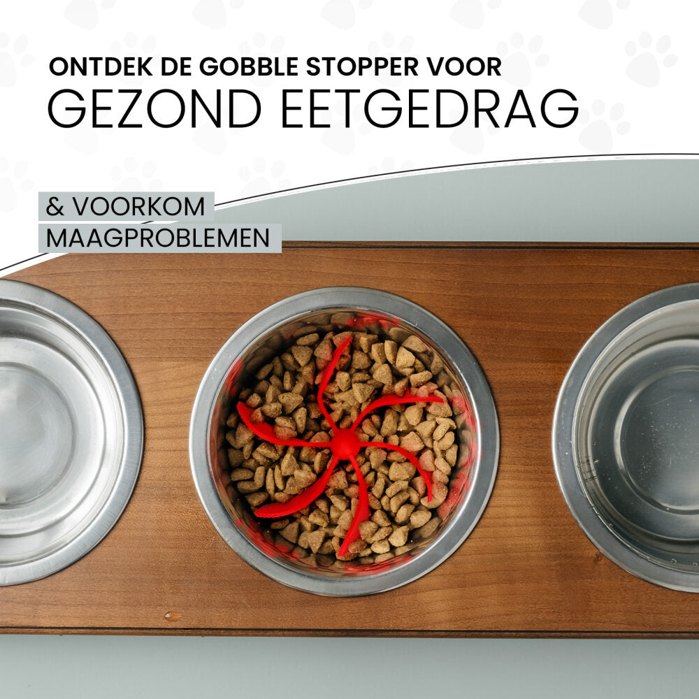 Eat Slow Live Longer Gobble Stopper Grijs M